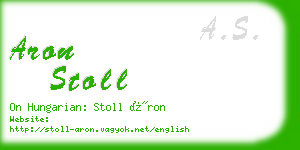 aron stoll business card